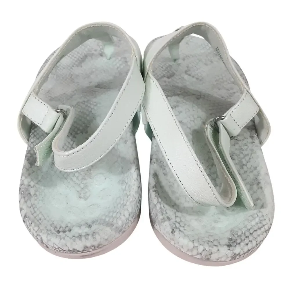 Vionic Tala T Strap Sandals Leather Mint Green Toe Strap Womens 10 Slingback